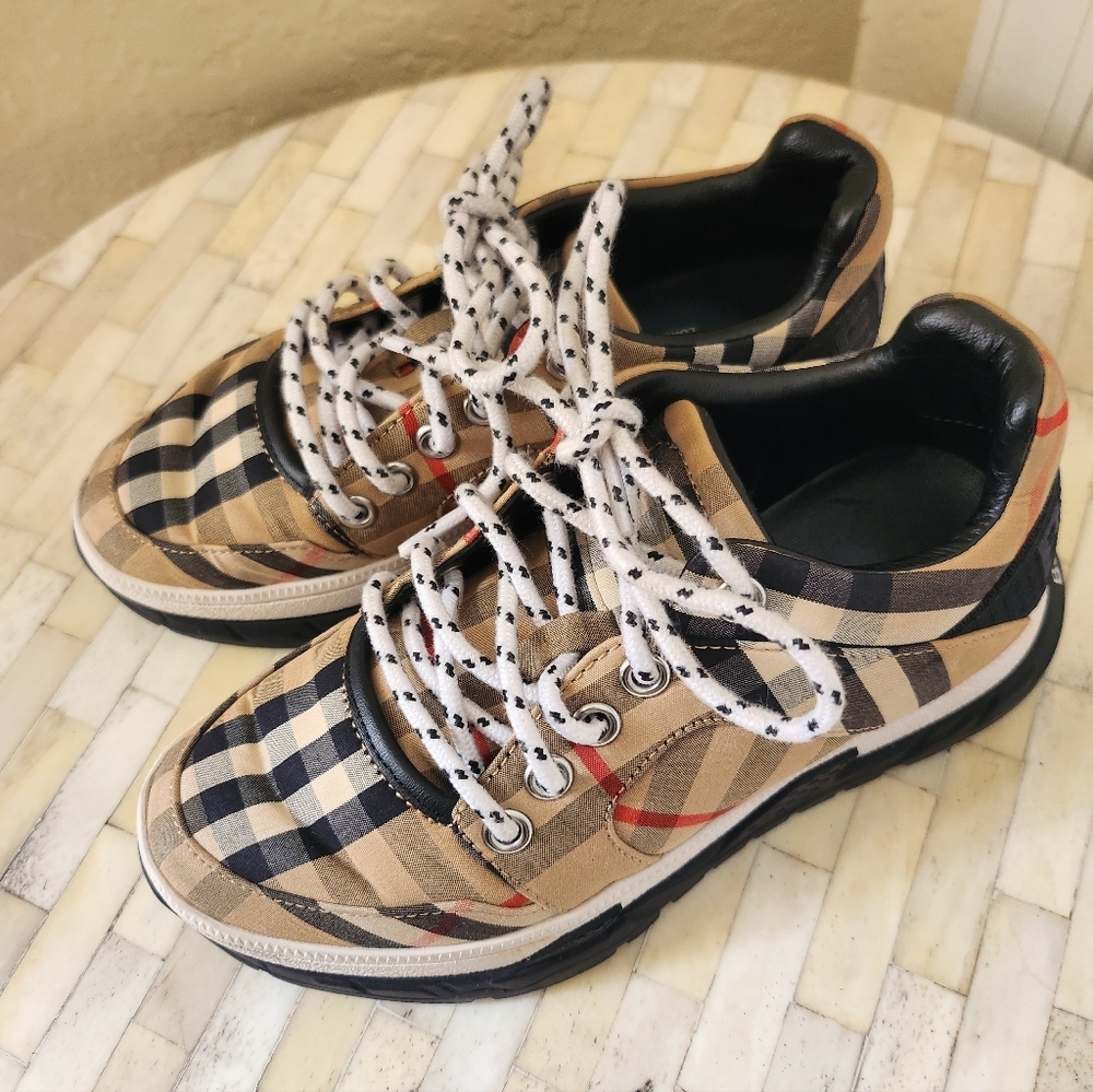 Burberry Kids Brockton Vintage Check sneakers size 29